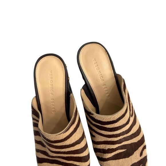 VERONICA BEARD Grita calf hair chunky Clogs Size  8 boho fall - Picture 5 of 12